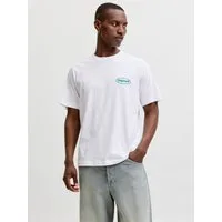 Jack & Jones T-Shirt JORRIVIERA VINTAGE POSTER BACK TEE SS CN mit Print