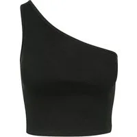 URBAN CLASSICS Yoga & Relax Shirt Urban Classics Damen Ladies Cropped Asymmetric Top (1-tlg)
