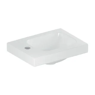 Geberit iCon light Handwaschbecken 501831002 38x28cm, Hahnloch links, ohne Überlauf, weiß KeraTect