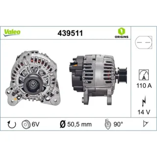 Valeo Lichtmaschine 110A Seat Skoda VW 439511