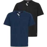 Blend T-Shirt BHHoley (2-tlg) Klassisches Grandad T-Shirt - 2er Pack