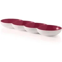 TUPPERWARE Servierschale Tupperware Allegra Perle in bordeaux rot/weiß