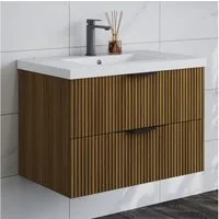 duschspa Waschtisch Waschbecken mit Unterschrank Badmöbel Set Hängeschrank, mit Griffe, 50/60/80/100 cm