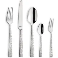 Amefa Besteck-Set FELICITY (30-tlg), 6 Personen, Edelstahl Rostfrei 18/0, spülmaschinenfest, gehämmerte Oberfläche
