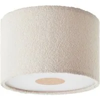 LeGer Home by Lena Gercke Deckenleuchte Debora, ohne Leuchtmittel, Teddy-Stoff, Ø 35 cm, E27, beige