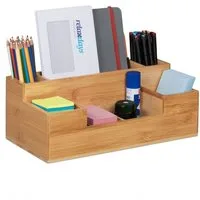 relaxdays Organizer Schreibtisch Organizer aus Bambus (1 St)