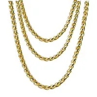 Kostümheld® Kostüm 1x Goldkette Panzerkette 50cm Vokuhila Accessoire 80er 90er Fasching, 50 cm Gesamtlänge