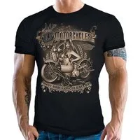 GASOLINE BANDIT® T-Shirt für Motorradfahrer und Biker: Hot Babes and cool Beer