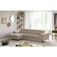 OTTO home Ecksofa Astra L-Form, B: 300 cm, inkl. Kopfteilverstellung, opt. Schlaffunktion + XL-Bettkasten, LF:222x124cm, Wellenunterfederung