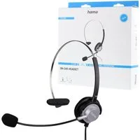 Hama Mono Headset Kopfhörer 2,5mm Klinke Kopfbügel Smartphone-Headset (Universal, Mikrofon, Lautstärkeregelung, etc, Kein, Universal Klinken-Stecker passend für Gigaset DECT Telefon Festnetz)