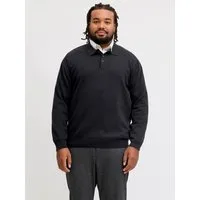Jack & Jones PlusSize Polokragenpullover JJEBASIC KNIT LS POLO SN PLS Baumwolle, regular fit