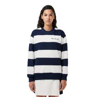 Lacoste - "French Made" Sweatshirt für Damen, Bio-Baumwolle, Übergroß (Cremefarbe)