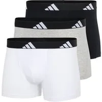 adidas Sportswear Trunk Active Flex Cotton (3er Pack) elastischer Logo-Bund, ohne Eingriff, Single Jersey-Qualität