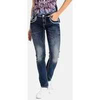 Cipo & Baxx Regular-fit-Jeans Jeans mit Farbigen Nähten, WD259