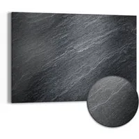 DEQORI Magnettafel 'Klassischer Schieferstein', Metall Whiteboard für alle Magnete, Magnetboard magnetisch