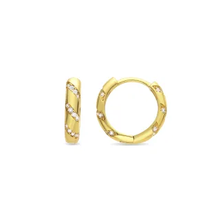 Luxenter Ohrringe mit glänzenden Zirkonia in 18K Gold - Lionvi