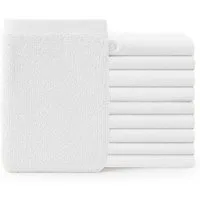 Blumtal Waschhandschuh 10er Set aus Frottee 15x20 cm - weich und saugstark, (Set), mit modischer Bordüre und praktischer Aufhängeschlaufe, 100% Baumwolle