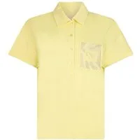 Liu Jo Kurzarmshirt - Poloshirt Damen - Damenshirt - T-Shirt - Shirt mit Strass - gelb