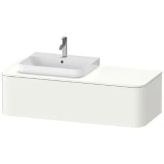 Duravit Happy D.2 Plus Konsolenwaschtischunterbau wandhängend Weiß Supermatt 1300x550x354 mm - HP494 HP4942L8484