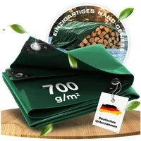 Trekline Schutzplane Premium Abdeckplane wasserdicht, Reißfest, Langlebig, UV-Beständig