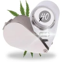 TronicXL Premium Taschenmikroskop für Grow Cannabis Lupe mit LED Leuchte + UV Taschenmikroskop