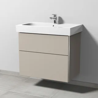 Sanipa 3way Waschtischunterbau zu Geberit iCon Waschtisch mit 2 Auszügen, Kaschmir-Matt BP6511U