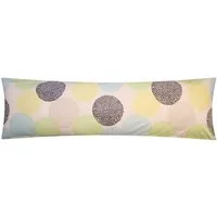 Heubergshop Seitenschläferkissenbezug, (1 Stück), 40x145cm Reißverschluss lange Seite Baumwolle Punkte Kreise (KY670-G)