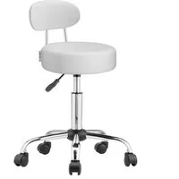 Casaria Drehhocker, Lehne Höhenverstellbar 10cm Polsterung 360°C Drehbar 46-60cm Sitzhöhe