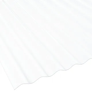 Lichtplatte Polycarbonat | 2ND LIFE LINE | Wellplatte | 76/18 | 0,9 mm | Breite 1045 mm | opal-weiß
