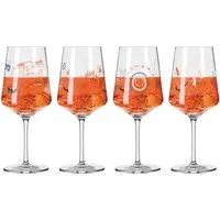 Ritzenhoff Gläser-Set Sommerrausch Aperizzo 4er Set F23, Kristallglas, 20,3 x 19,4 x 26,6 cm