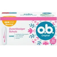 o.b. Tampons Original Normal, normal Gr., mit geschwungenen Rillen, 32 Stück