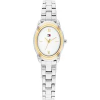 Tommy Hilfiger Quarzuhr Demi Oval 1782874, Armbanduhr, Damenuhr, Edelstahlarmband, analog