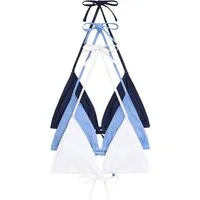 The Set Triangel-Bikini-Top The Set Triangel-Bikinitops zum Binden, 3er-Pack (3-St)