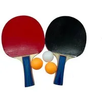 Jollystar Tischtennisschläger Tischtennisset – Schläger mit 3 Bällen für Einsteiger & Freizeit (2-tlg)