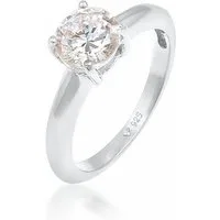 Elli Fingerring Solitär Klassisch Zirkonia Verlobung 925 Silber