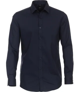 VENTI - Popeline Hemd uni 001420 blau - Gr. - 38