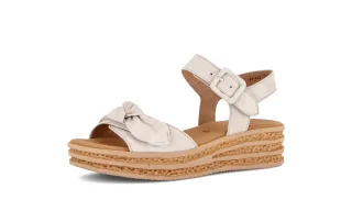 pius gabor - Plateau Sandalen Rauleder beige beige - Gr. - 7 UK