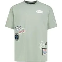 SUBLEVEL T-Shirt Herren Baumwoll T-Shirt bestickt Oversized Shirt mit Stickereien, Baumwolle