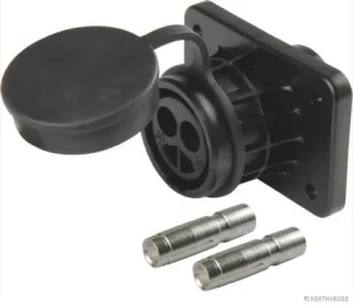 HERTH&BUSS Steckdose, 2-polig, 24 V schwarz - 51305750