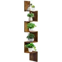 BlingBin Eckregal Wandregal Eckregale zur Wandmontage Bücherregal hängend 5 Ebenen, 1 Packung 1-tlg., Wandablage,Wandeckregal,Hängeregal Schweberegal,Regal,Platzsparend