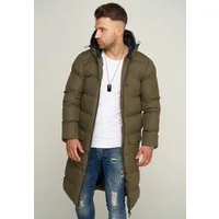 SOULSTAR Parka mit Kapuze als Langer Steppmantel - Winterjacke S2KANSK Herren warmer Wintermantel Pufferjacke Steppjacke