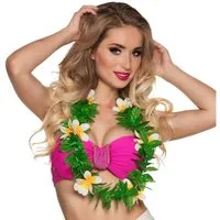 Boland Kostüm Hawaii Blätter Blumenkette 'Lulani', Lotusblume
