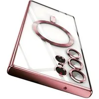 Numerva Handyhülle Magsafe Handy Hülle für Samsung Galaxy S22 Ultra, Schutzhülle TPU Case Cover Bumper Magsafe Magnet und Kameraschutzglas