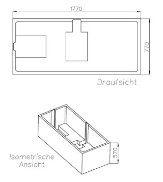 Neuesbad Wannenträger für Laufen Lua 180x80 SW 80441