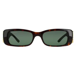 Balenciaga Rechteck Womens Dark Havana Grün BB0096S