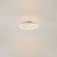 s.luce Deckenleuchte LED Ring Wandlampe & Deckenleuchte Dimmbar modern rund Weiß, Warmweiß