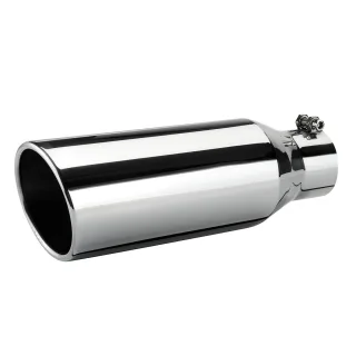 2.5 Inch Inlet 4 Inch Outlet Exhaust Tip 12 Inch Length Anti-Corrosive High Temperature Resistant Angle Cut Design for C
