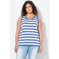 Ulla Popken Longtop Top Ringel Rippjersey Rundhals ärmellos
