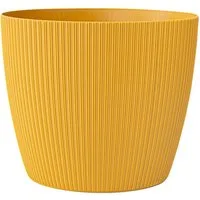 KONZEPT Blumentopf groß, gerillte Struktur 26/30cm, Übertöpfe für Zimmerpflanzen, aus Kunststoff ideal für Wohnzimmer, Küche und Balkon