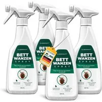 Silberkraft Insektenspray Silberkraft Bettwanzenspray, hält Textilien frei von Bettwanzen, 500 ml, 4-St., Sofortige & langanhaltende Wirkung gegen Bettwanzen, ohne Permethrin